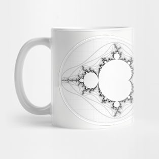 Black - Linear Mandelbrot Mug